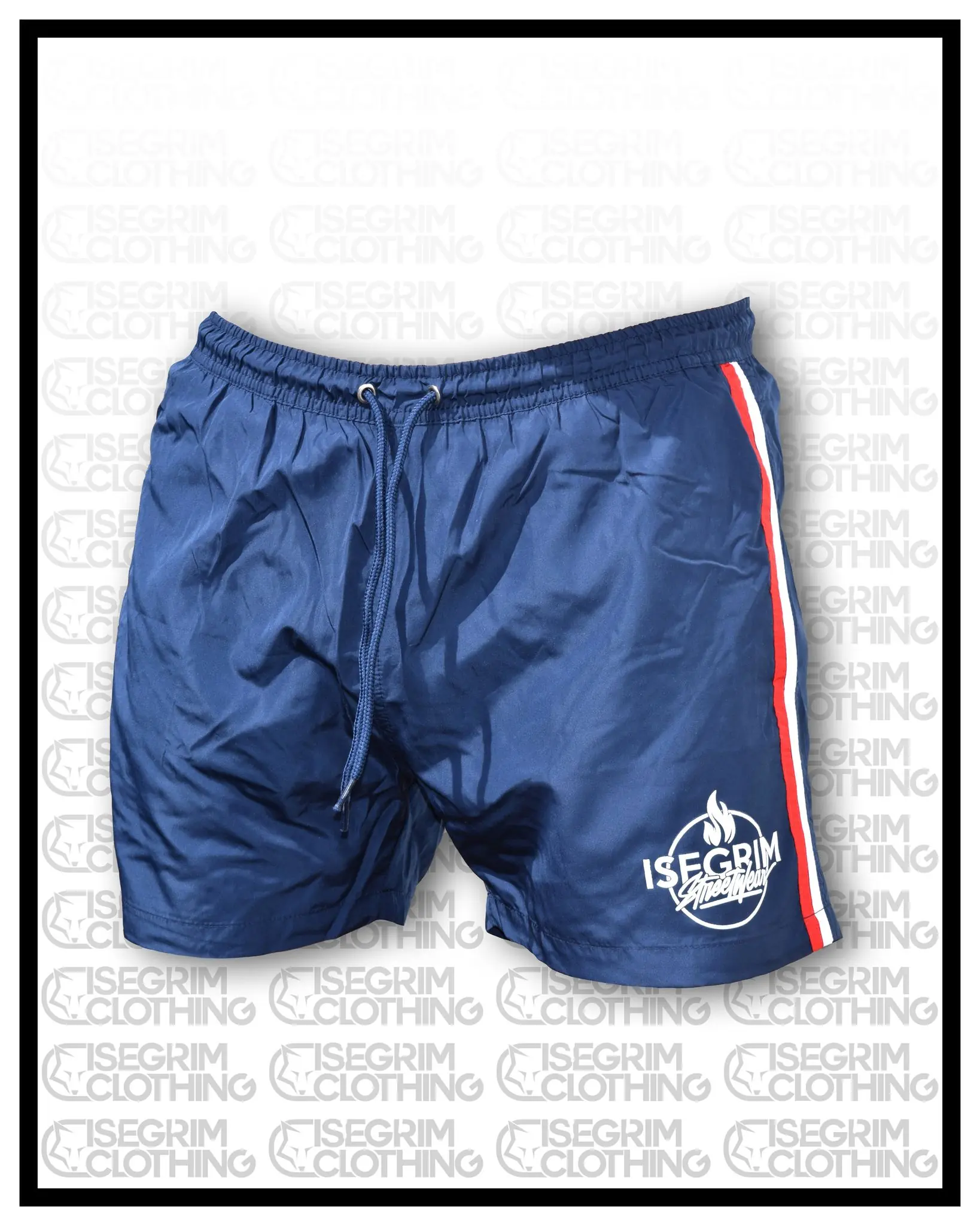 ISEGRIM Shorts 2Stripes Blau
