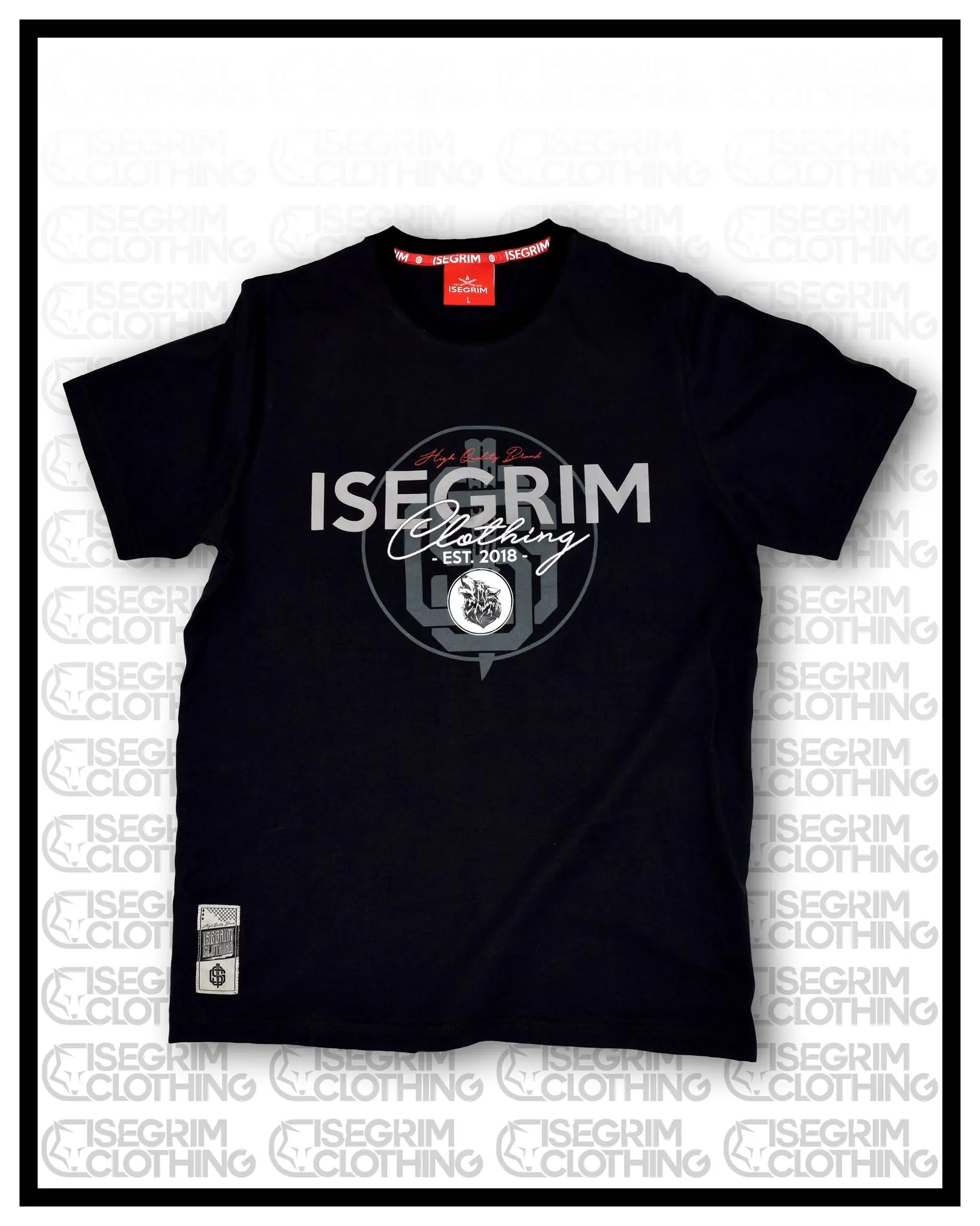 ISEGRIM Shirt - EST. 2018 schwarz